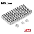 3Pcs - 6x2mm DISC Neodymium Magnet 6x2mm Industrial Super Strong Neodymium Disc Type. 
