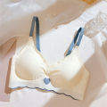 Push Up Bra for Women All Season Spandex Fabric Seamless Wireless Style Solid Color Adjustable Hook Closure.