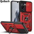 Quiberk for Infinix Note 12 G96 Phone Case Slide Camera Cover Magnetic Kickstand Hard Shockproof Armor Back Casing. 