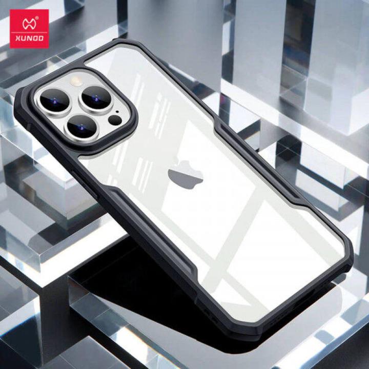 Xundd Beetle Series For apple iPhone 14 Pro Max (6.7") Series Flat Leather Shockproof Bumper Case