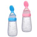 Silicone Baby Feeding Spoon and Feeder, Essential Baby Feeding Tool for Easy and Safe Feeding.