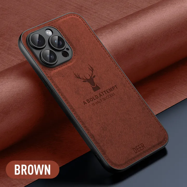Luxury%20Cloth%20Leather%20Deer%20Head%20Pattern%20Case%20for%20iphone%2015%2014%2013%2012%2011%20Pro%20X%20XR%20XS%20Max%207%208%20Plus%20Shockproof%20Soft%20Back%20Shell%20Cover%20-%20Image%207