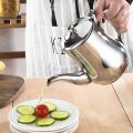 Strainer oiler stainless steel household leak-proof hip flask ounce pot pour oil bottle kitchen supplies oil cans seasoning jars. 