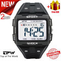 (Ready Stock) TPW Oversized Digital Men Sports Watch Big Numbers Easy to Read 5ATM Water Resistant K9004.