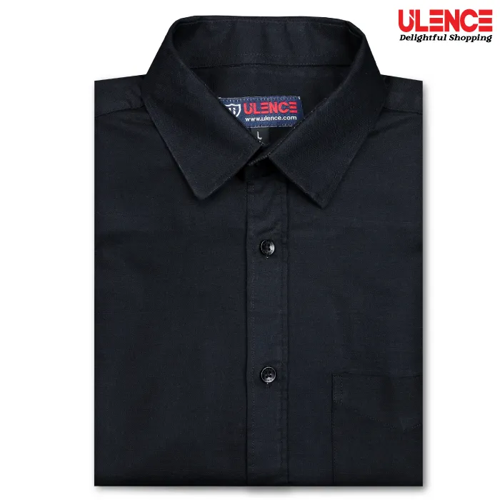 Men's Premium Black Color Cotton Formal Shirt Size M/L/XL/XXL For