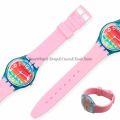 12mm 16mm 17mm 19mm 20mm Soft Silicone Bracelet for Swatch Colorful Transparent Watchband Watch Strap Replacement with Tool. 