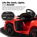 GoodLuck Baybee Electric Ride on Car for Kids with Rechargeable Battery,Music,Lights Baby Toy Car with R/C Jeep Racing Car Battery Operated Ride on Motor Car for Kids (Ferra Red). 