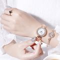 【Ready Stock fashionable ladies watch bracelet five-piece trend quartz watch gift watch for women. 