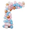 75 Kit Balloon Garland,White Balloons+Pink Balloons+Blue Balloons+Gold Confetti Balloons,Birthday Balloons Party Decor. 