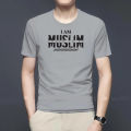 I am muslim_Black Soft & Comfortable Cotton Half Sleeve & Round Collar T-Shirt For Men - Comfort for Everyday Wear. 