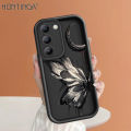 Hontinga for Vivo Y100 5G Back Cover black butterfly Pattern Ladder Soft Camera Protection Rubber Phone Case for Girls. 