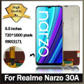 6.5 Original For Realme Narzo 30A RMX3171 LCD Display Touch Screen Digitizer Replacement For Realme Narzo30A Display.