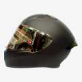 Vega Bolt Matt Black Full Face Helmet with Dual Certification.. 