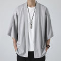 Elegantstunning Japanese Kimono Men Cardigan Traditional Summer Plus Size Sunscreen Shirt Casual Streetwear For Couple. 
