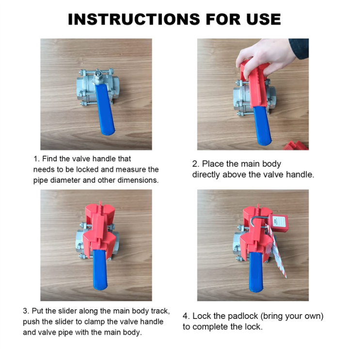 Ball%20Valve%20Locking,%20Adjustable%20Ball%20Valve%20Locking%20Device,%20Small,%20for%201/2Inch-2-1/2Inch%20Outer%20Pipe%20Diameter,%20Red%20-%20Image%206