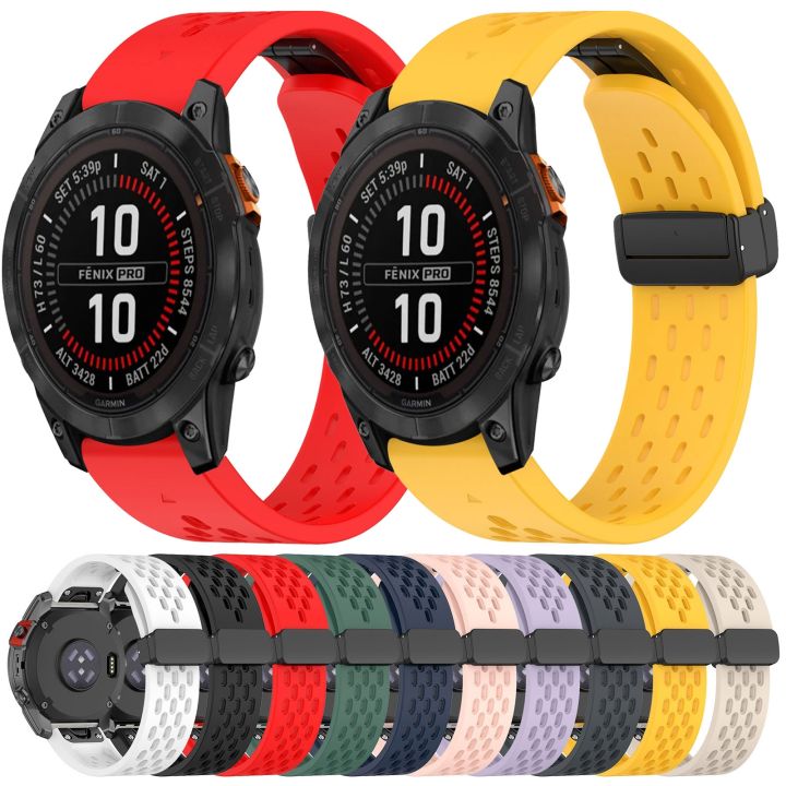 20mm%20Folding%20Buckle%20Hole%20Silicone%20Watch%20Band%20For%20Garmin%20Fenix%207S%20Solar%20-%20Image%203