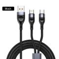 Olaf 2 in 1 USB Cable Type C Lightning Cable 6A Fast Charging Phone Charge Wire Cord for iphone Samsung Xiaomi Huawei USBC Cable.