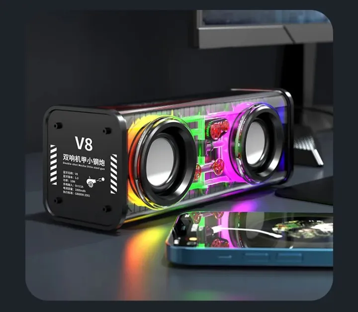 V8%20Mecha%20Transparent%20RGB%20Light%20Bluetooth%20Speaker%20-%20Portable%20Wireless%205.0%20Sound%20-%20Image%208