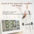 1pc Classic Digital Alarm Clock With LCD Large Time Display Temperature And Humidity In Living Room Bedroom (without Battery). 