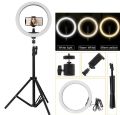 12 Inch LED Ring Light with Adjustable Stand & Phone Holder for Live Streaming, Video Recording, Photography, and Makeup Tutorials.