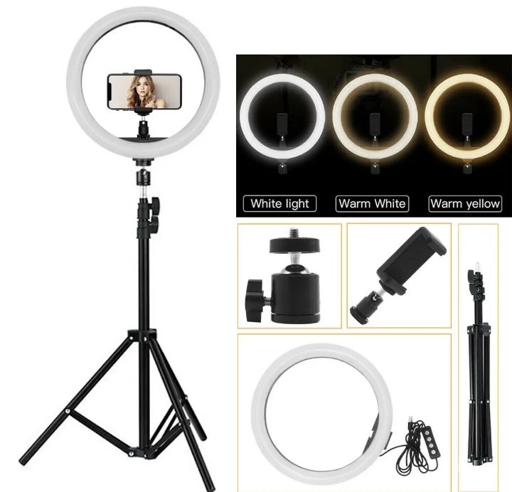 12%20Inch%20LED%20Ring%20Light%20with%20Adjustable%20Stand%20&%20Phone%20Holder%20for%20Live%20Streaming,%20Video%20Recording,%20Photography,%20and%20Makeup%20Tutorials%20-%20Image%204