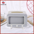 Creative TV Tissue Box Dispenser Storage Napkin Case with Mobile Phone Holder 2 in 1 Tissue Box Office Desk Box Creative TV Appearance with Phone Stand. 
