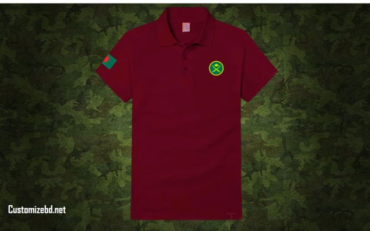 Casual Premium "Bangladesh Army" logo PK Cotton Polo T-shirt