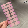 1Sheet Gel Nail Wraps Polish Strips Semi Cured Gel Nail Stickers Manicure Tool MOYAO. 