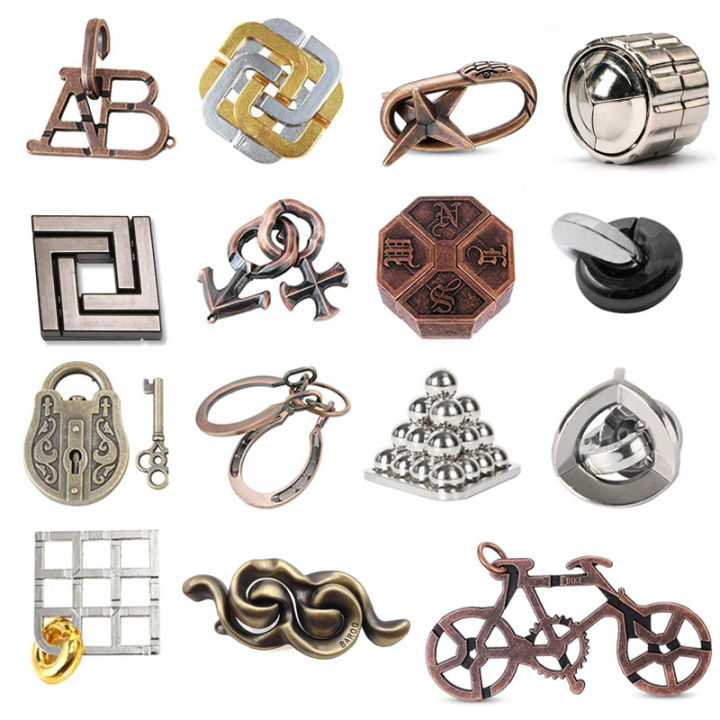 Classic IQ Metal Puzzle Brain Teaser Casse Tete Educational Toys Mind Game For Adults Kids Novelty Gifts Juegos De Inteligencia