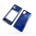 For Samsung Galaxy A21s Housing Frame with Battery Cover Replacement Back Battery Cover Glass Case.