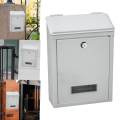 Wall Mounted Mailbox Lockable Metal Mail Box for Outdoor Office. 