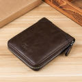 PU Men's Wallet Soft-touch Personalized Casual Leather Wallet Zipper Wallet for Use Gift for Men Business Essential Travel Accessory Fashion Accessory.