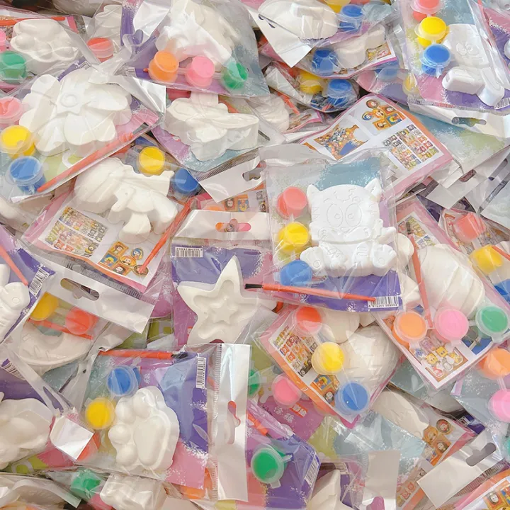 Children's%20Diy%20Handmade%20Toys%20Plaster%20Dolls%20Animals%20Dinosaurs%20Painted%20Painting%20Small%20Plaster%20Coloring%20Toys%20-%20Image%202