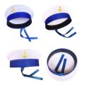 Sailor Hat Yacht Captain Hat Navy Marine Hat Adjustable Sailor Captain Costume Men Boat Navy Hat for Adult Kid Men Women. 