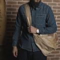Non Stock Wabash Dot Striped Shirt Vintage Style Button Down Workshirt For Men.