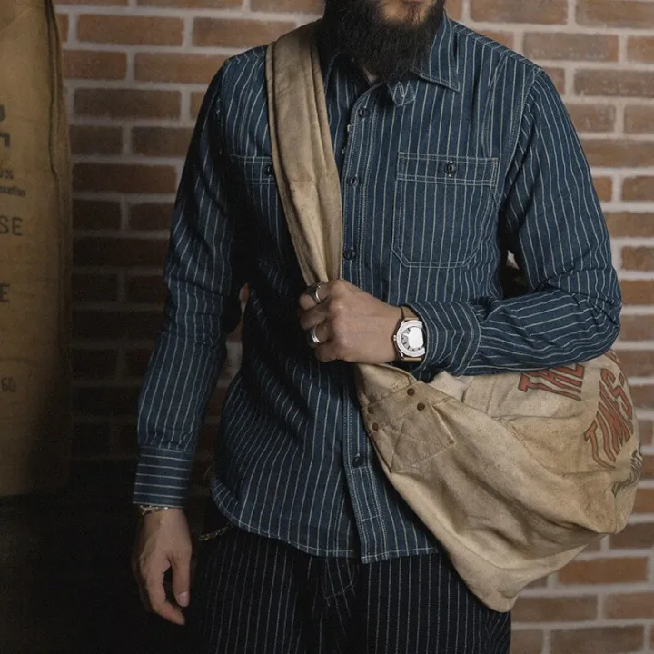 Non%20Stock%20Wabash%20Dot%20Striped%20Shirt%20Vintage%20Style%20Button%20Down%20Workshirt%20For%20Men%20-%20Image%203