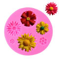 3D Sunflower Flower Petals Embossed Silicone Mold Relief Fondant Cake Decor Tool BDM.