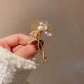 Long Flower Pearl SaftyPin brooch in Halloween crown Women's brooches party pins Badge for girls Light proof - Hijab Pin - Hijab Pin. 