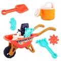 1 Set Beach Sand Toys Set Trolley Shovels 2pcs Sand Molds for Kids Toddlers No Burrs, Safe, Durable and Resistant to Corrosion. 