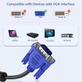 VGA to VGA Cable 1080P SVGA HD15 Monitor Projector Cable Male to Male 61.5 Meter Video Cable for HDTV Display. 