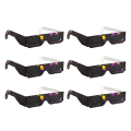 6 Pack Paper Solar Eclipse Glasses Eclipse Shade Safe Shades for Direct Sun Viewing.