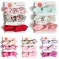 3Pcs/set Baby Headband Bows Rabbit Ears Lace Flower Soft Elastic Baby Girl Headband Newborn Turban Winter Hair Accessories. 