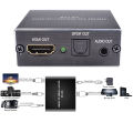 RD HDMI Audio Extractor HDMI to HDMI Optical TOSLINK SPDIF + 3.5mm Stereo Extractor Converter HDMI Audio Splitter Adapter. 