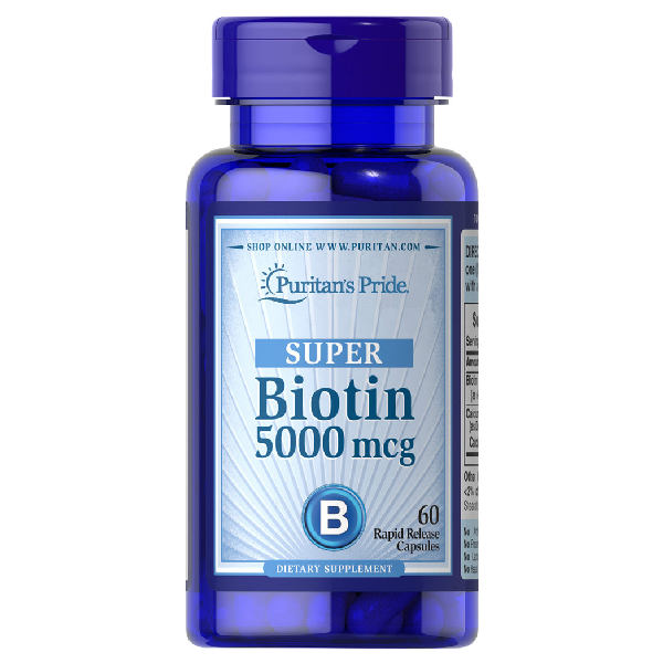 Puritan's Pride Super Biotin 5000 mcg, 60 Capsules