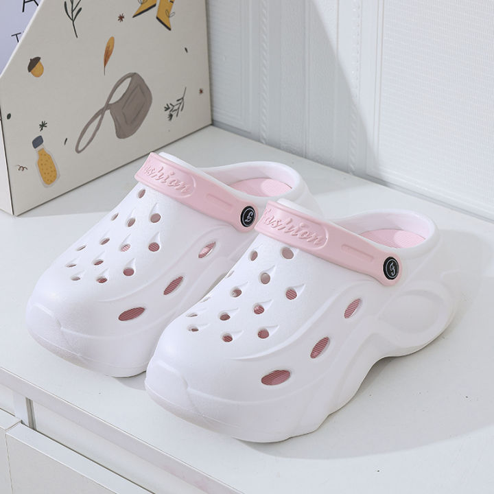 Summer Fashion Concise Non-slip Flip-flop Lithe Toe Wrap Thickness Sandals For Women Outdoor Beach Shoes Ladies' Home Slippers