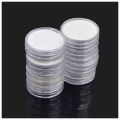 60 Pcs 46mm Coin Cases Capsules Holder Applied Clear Plastic Round Storage Box.