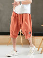 Plus Size Summer Harem Pants Men Short Joggers Chinese Style Calf-Length Casual Baggy Pants Male Capris Trousers 8XL. 