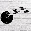 Creative Acrylic Wall Clock Flying Dragon Mute DIY Wall Sticker Wall Clock Children's Room Decoration Mirror Wall Clock(null).