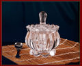 Glass Bowl with Lid  Multipurpose Decorative Item Serving Fruit Dry Fruits Chocolates Snacks Pickle Dessert Tea. 