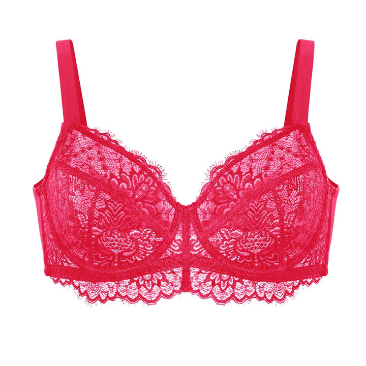 High Quality Women's Transparent Net Bra, Soft Sheer Lace, No Pads, No ...